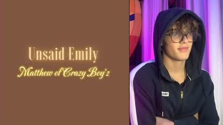 Matthew – quotUnsaid Emilyquot Easy Lyrics [upl. by Ayadahs]