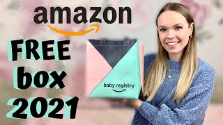 AMAZON BABY REGISTRY WELCOME BOX 2021 Unboxing amp Review  Free Baby Stuff  Items  Goodie Bag [upl. by Nosnorb623]