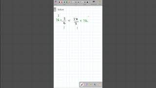 solve linear equations 3 maths algebra mathshorts [upl. by Nehemiah]