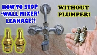 DIY Tap Repair  How to Stop Dripping Water from Wall Mounted Mixer in Bathroom [upl. by Zubkoff767]