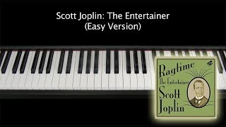 The Entertainer Scott Joplin Easy Piano Tutorial  Ragtime [upl. by Aikemot]