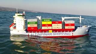 Container Ship in Huge Waves RC Container Ship [upl. by Esirec]