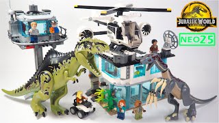 LEGO 76949 Jurassic World Dominion Set Giganotosaurus amp Therizinosaurus Attack  LEGO Review [upl. by Mat]