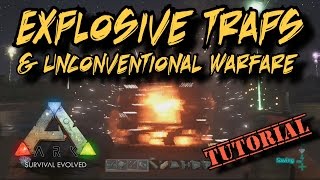 Explosive Traps amp Unconventional Warfare the IED and C4  Ark Survival Evolved [upl. by Ahsinal]