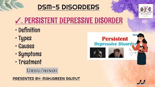 Persistent Depressive Disorder Dysthymia  Risk Factors Symptoms Diagnosis Treatment  DSM5 [upl. by Acinehs]