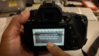 Canon 80D Fix  Card cannot be accessed Reinsertchange the card or format card with camera [upl. by Guod]