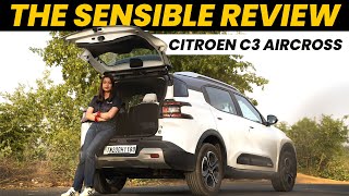 Citroen C3 Aircross 7 Seater Rear Seat amp Boot Space Review  Can 7 People Sit  The Sensible Review [upl. by Yung]