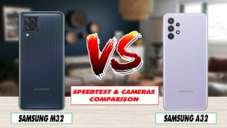 Samsung Galaxy M32 vs Galaxy A32  SpeedTest and Camera comparison [upl. by Pearlman861]