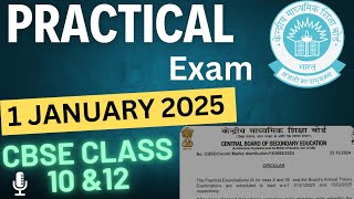 Cbse Practical Exam Date 1 January 2025 [upl. by Guendolen275]