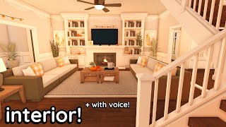 Decorating My Realistic Modern Bloxburg House Build Interior Tutorial w VOICE [upl. by Animar]