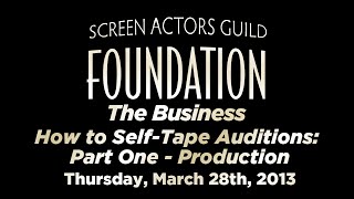 The Business How to SelfTape Auditions Part One  Production [upl. by Catton]