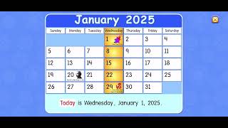 Starfall Calendar January 1 2025 [upl. by Va]