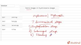 Sere stage in hydrosere stage [upl. by Niwdog]