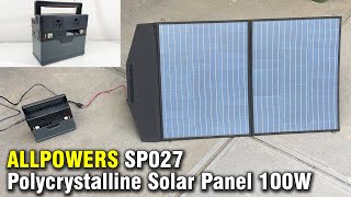 ALLPOWERS SP027 Polycrystalline Solar Panel 100W [upl. by Cacie829]