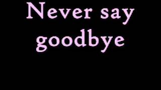 Bon Jovi  Never Say Goodbye Lyrics [upl. by Okimuk]