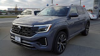 2025 Volkswagen Atlas SEL Premium RLine Pure Gray  Video Tour with Hunter [upl. by Llydnek]