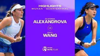 Ekaterina Alexandrova vs Wang Xinyu  2024 Wuhan Quarterfinals  WTA Match Highlights [upl. by Jahdiel349]