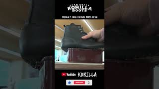 I made my own sevenhole boots with beautiful curves handcraftedshoes bootmaking korilla [upl. by Rehtul]