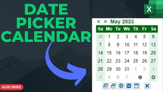 How to Add Date Picker Calendar in Excel  Insert Calendar in MS Excel [upl. by Paolina165]