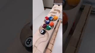 marble Run Race ASMR 165 Wooden Wave Course Colorful Marbles marblerun marblerunrace asmr [upl. by Roma160]