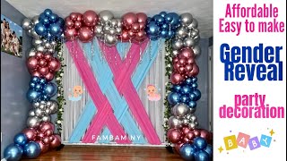 Affordable and Easy to make Gender reveal Party decor [upl. by Nautna]