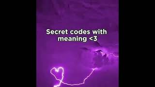 Secret codes with meanings  edit [upl. by Ahsieket]