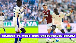 NICOLAS JACKSON SILENCES WEST HAM WITH UNBELIEVABLE PERFORMANCE [upl. by Wyck936]