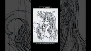 TW DRAWING PHOBIAS PART 1  Glossophobia  art sketch pen shorts phobia [upl. by Simonetta]