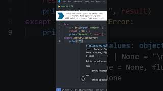 Python Basics ERROR HANDLING in Under a Minute 🚨 [upl. by Nerrat]