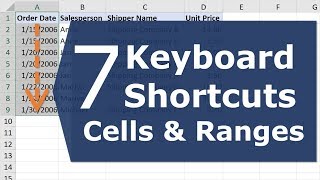 7 Keyboard Shortcuts For Quickly Selecting Cells And Ranges In Excel [upl. by Berhley]