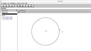 GeoGebra  28 Sirkel definert med sentrum og periferipunkt MUV [upl. by Christin986]