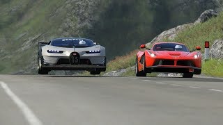 Bugatti Vision GT vs Ferrari LaFerrari at Highlands [upl. by Sagerman]