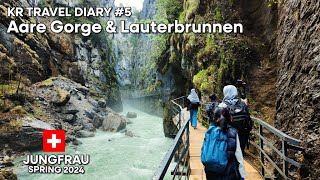 KR TRAVEL DIARY 5  AARE GORGE amp LAUTERBRUNNEN [upl. by Aiynot198]