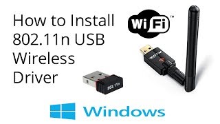 How To Install 80211n USB Wireless Driver [upl. by Tongue807]