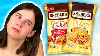 Irish People Try Snyders Pretzel Pieces [upl. by Eirahcaz874]