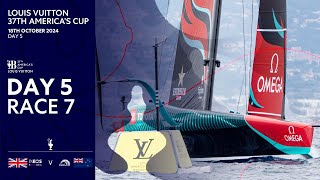 Louis Vuitton 37th Americas Cup Race 7  INEOS Britannia vs Emirates Team New Zealand  Full Replay [upl. by Zebulen]