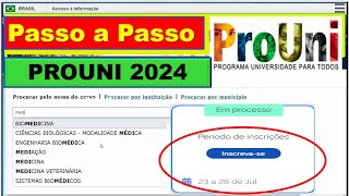 Prouni  Como se Inscrever no Prouni 2024  Passo a Passo Como usar a Nota do ENEM Prouni Inscrição [upl. by Leveroni]