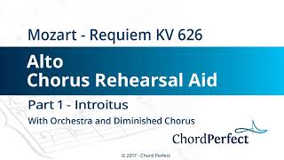 Mozarts Requiem Part 1  Introitus  Alto Chorus Rehearsal Aid [upl. by Bevers]