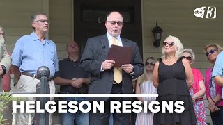 Councilman Jeff Helgeson announces he is stepping down at live press conference [upl. by Padegs966]