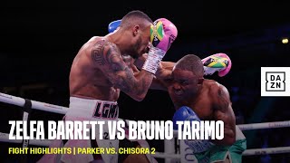 FIGHT HIGHLIGHTS  Zelfa Barrett vs Bruno Tarimo [upl. by Aihtenyc]