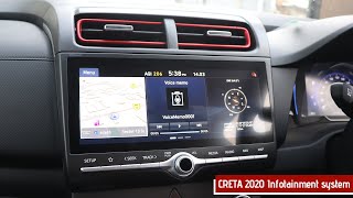 Creta 2020 INFOTAINMENT system  Bluelink 20  Connected Features  Android Auto  Apple CarPlay [upl. by Strohben]