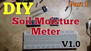 DIY Use Soil Moisture SensorOledArduinoBreadboardBattery Part 01 [upl. by Eulau]