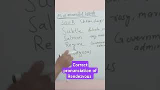 Correct pronunciation of Rendezvous english [upl. by Anilrats]