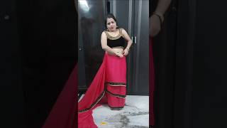 Mumtaz style saree in open pallu saree fashionstyles fashion shorts stylishsaree drapping [upl. by Armalda]