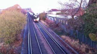 Steam Train 60163 Tornado Cathedrals Express Chertsey  Ely 12 Dec 2011 [upl. by Alimat228]