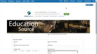 Education Source EBSCO Database [upl. by Husch]