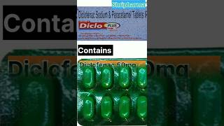 Diclo Plus tablet  Diclo plus tablet uses in hindi  diclofenac tablet diclofenac shorts [upl. by Des]