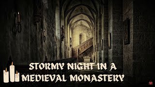 Stormy Night In A Medieval Monastery🙏  ASMR Ambience [upl. by Denison367]