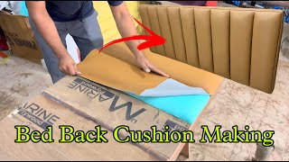 Tufted Headboard For Bed  Bed Back Cushion Making  DIY How To Make Tufted Headboard [upl. by Yrrej847]