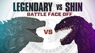 Legendary Godzilla vs Shin Godzilla  DinoMania  Godzilla Cartoons 2019 [upl. by Nyrad]